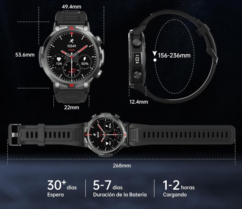 MEDIDAS RELOJ INTELIGENTE SMARTWATCH
