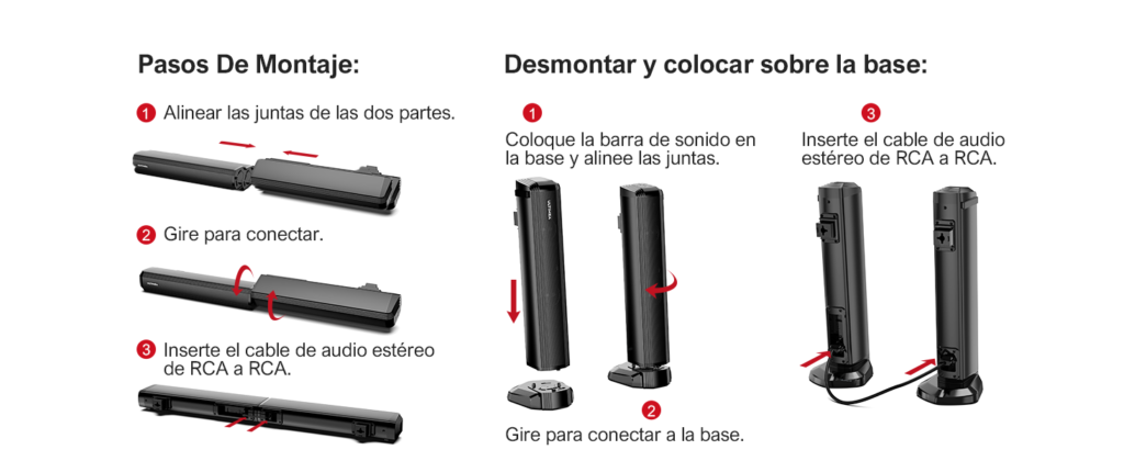 MONTAJE BARRA SONIDO ULTIMEA